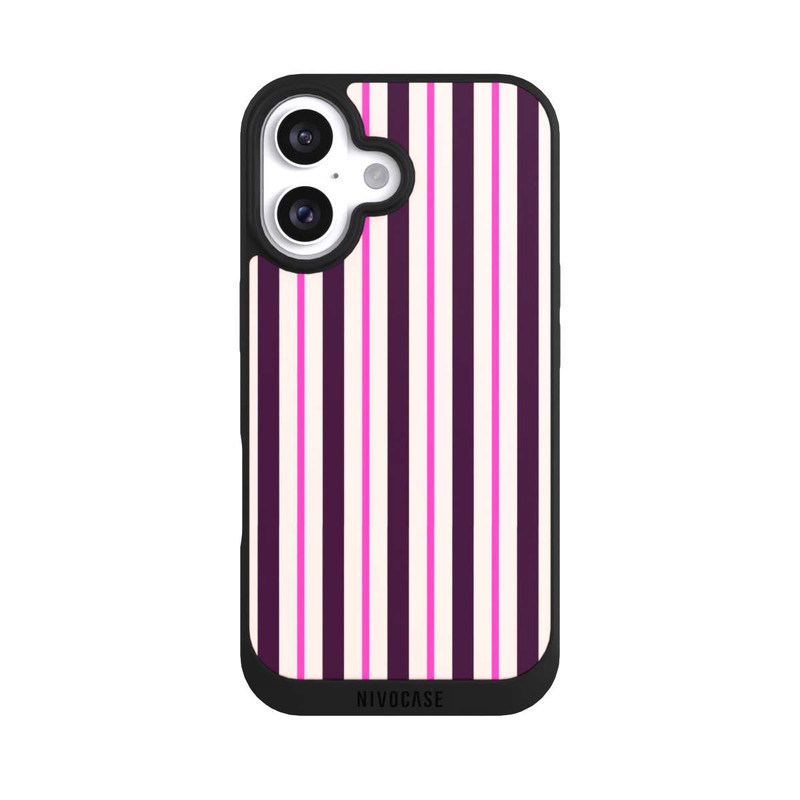 iPhone 16 NIVOpure Streifen Rot Bordeaux
