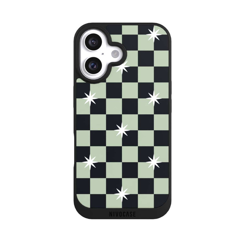 iPhone 16 NIVOpure Schachbrett Sterne