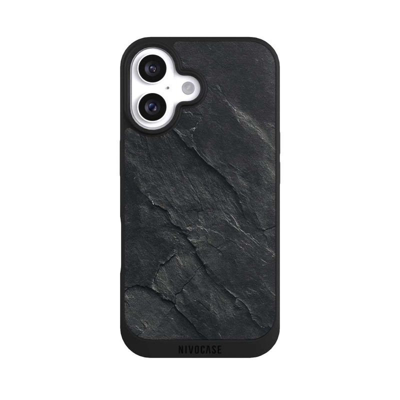 iPhone 16 NIVOpure Dunkler Schiefer Look