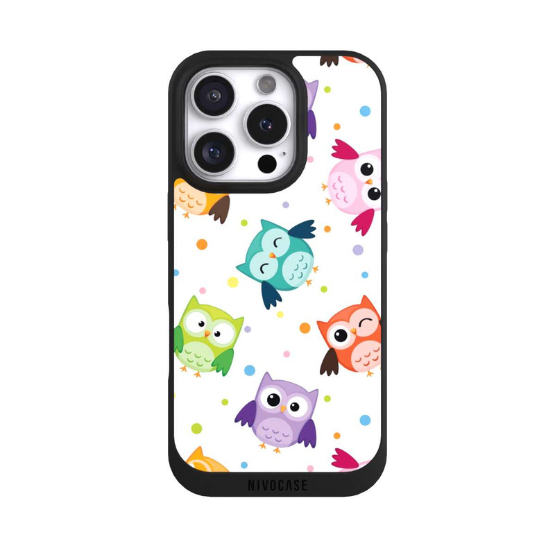 iPhone 16 Pro NIVOpure Chouettes avec confettis
