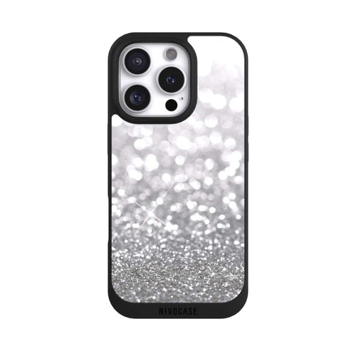 Apple iPhone 16 Pro NIVOpure Pluie de Paillettes Argentées Look