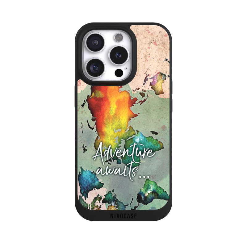 iPhone 16 Pro NIVOpure Carte du Monde en Couleurs