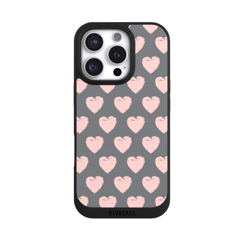 iPhone 16 Pro NIVOpure Heart Pattern Pink