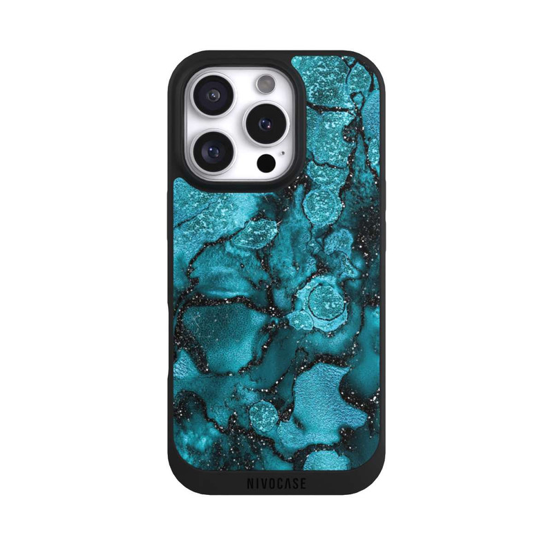 iPhone 16 Pro NIVOpure Paillettes Bleues