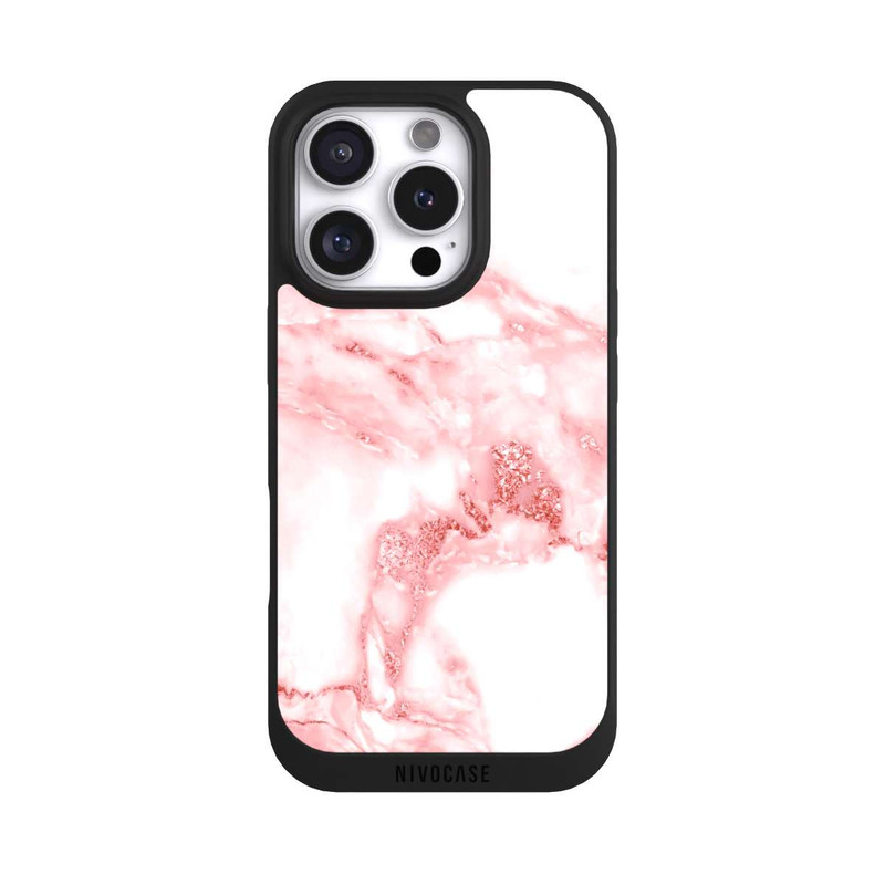iPhone 16 Pro NIVOpure Marmor rosa und weiß