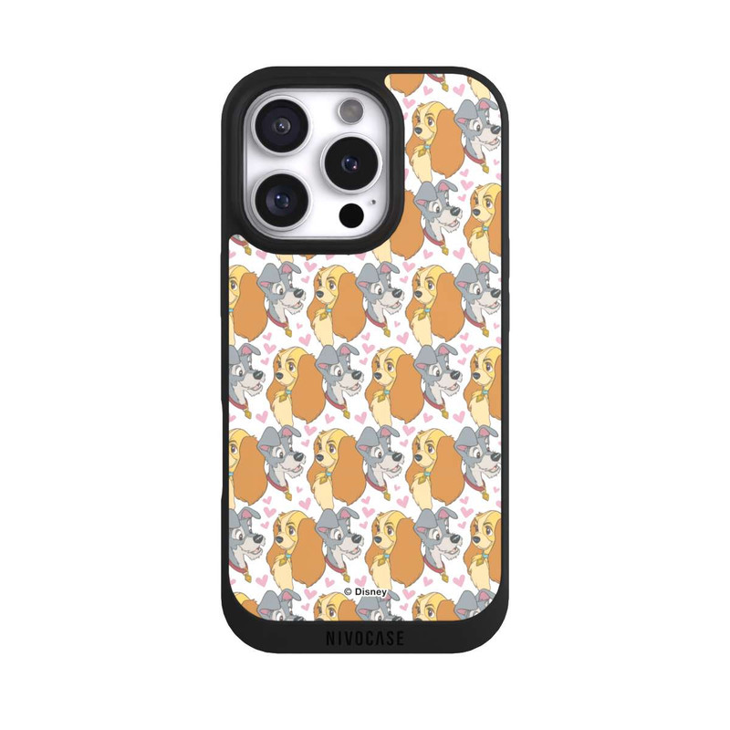 iPhone 16 Pro NIVOpure Susi und Strolch Muster Herzen