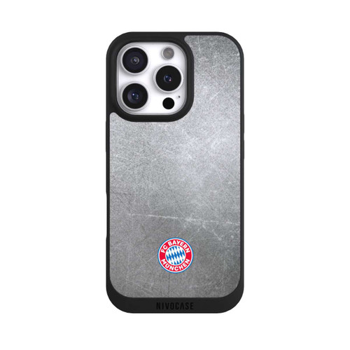 Apple iPhone 16 Pro NIVOpure Klassisches FCB Logo Klein - Bunt auf Metalllook