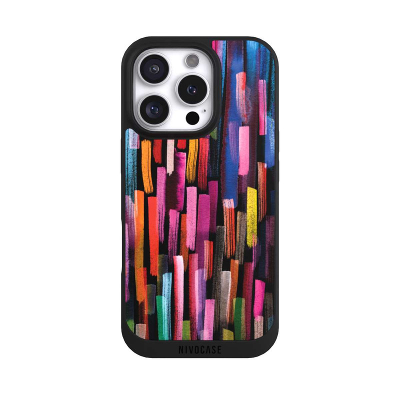 iPhone 16 Pro NIVOpure Colourful Brushstrokes Black