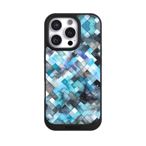 Apple iPhone 16 Pro NIVOpure Moody Geometry Blue