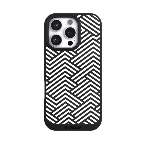 Apple iPhone 16 Pro NIVOpure Schwarz und Weiß ZigZag