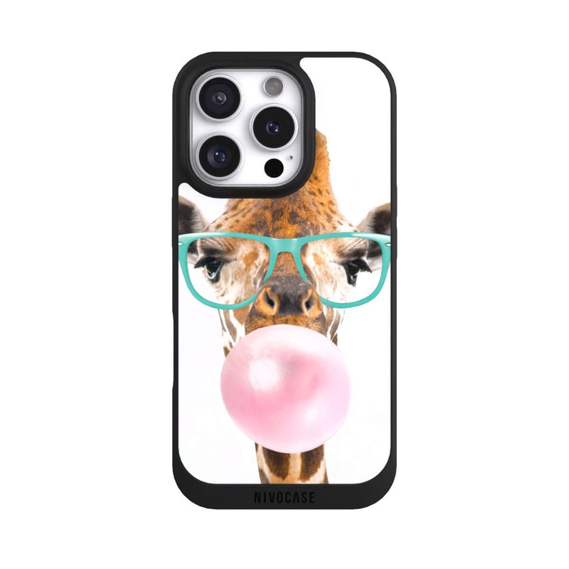 iPhone 16 Pro NIVOpure Giraffe mit Kaugummi