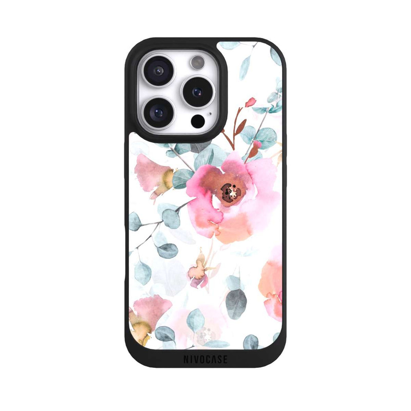 iPhone 16 Pro NIVOpure Watercolour Flower Wallpaper