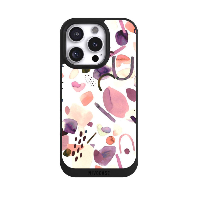 iPhone 16 Pro NIVOpure Abstrakte Formen aquarell lila