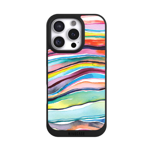 Apple iPhone 16 Pro NIVOpure Watercolor Agate Layers Multi