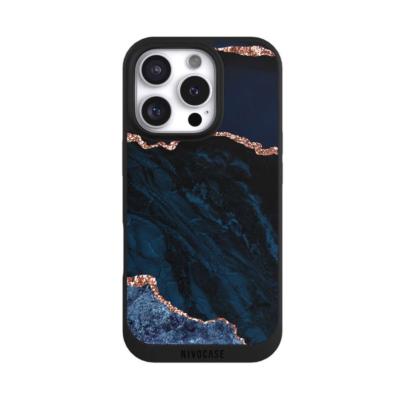 iPhone 16 Pro NIVOpure Marbre Bleu Nuit