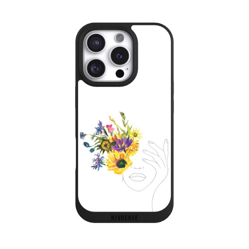 Apple iPhone 16 Pro NIVOpure Line Art Woman sunflowers