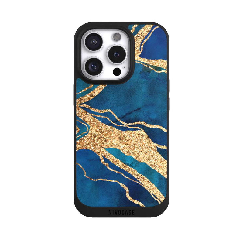 iPhone 16 Pro NIVOpure Pierre précieuse Or Bleu
