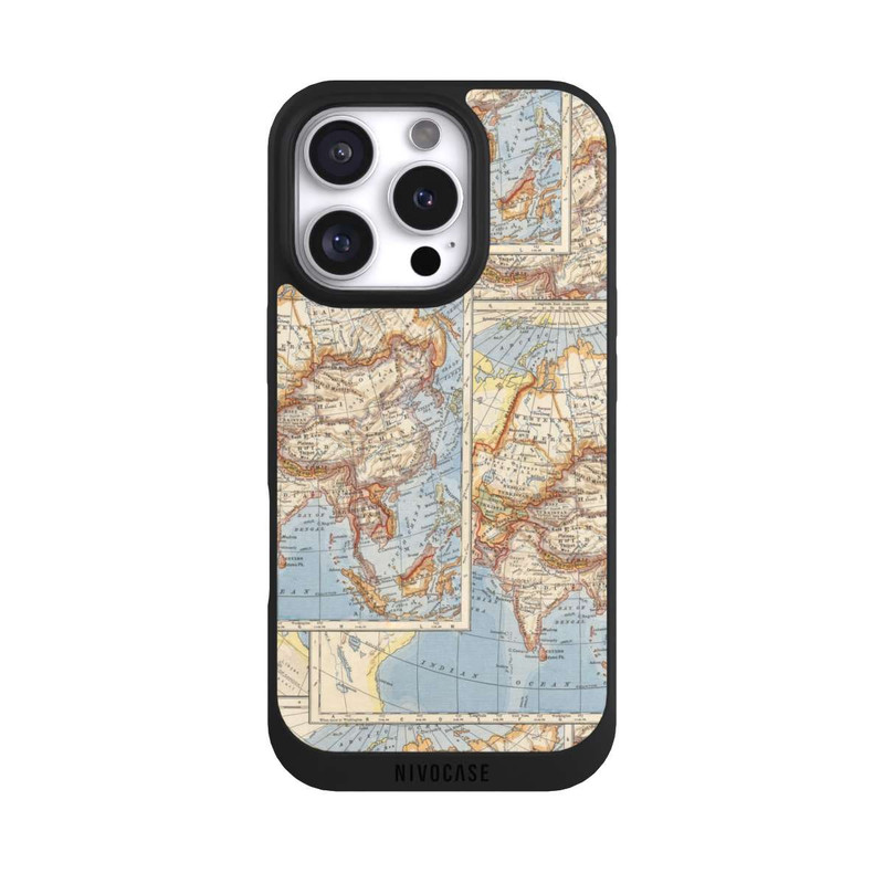 iPhone 16 Pro NIVOpure Carte du monde vintage
