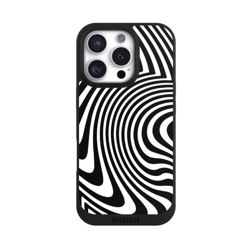 Apple iPhone 16 Pro NIVOpure Vagues noires et blanches