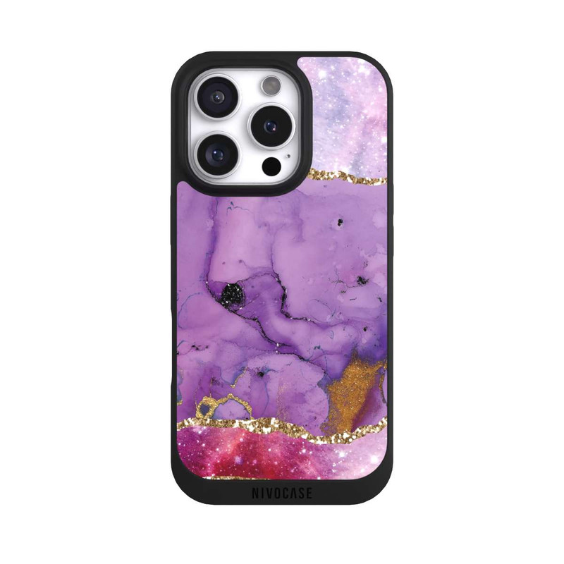 iPhone 16 Pro NIVOpure Purple Galaxy Glamour Marble