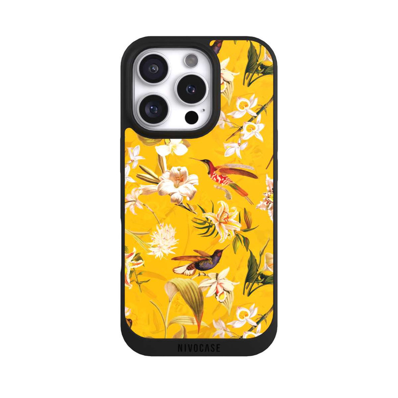 iPhone 16 Pro NIVOpure Hummingbird Pattern Yellow