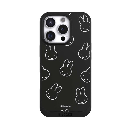 Apple iPhone 16 Pro NIVOpure Miffy Pattern Noir