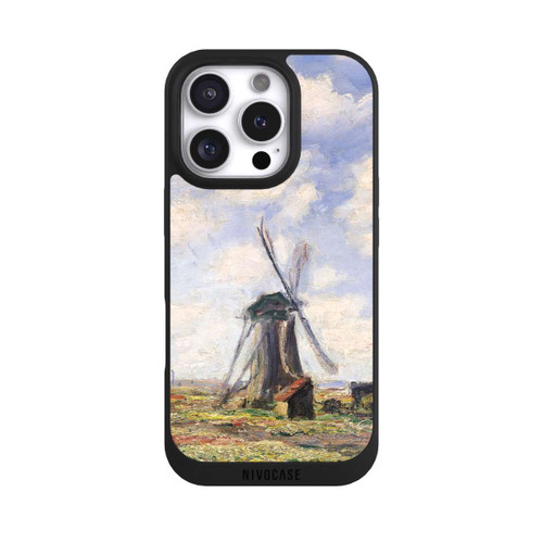 Apple iPhone 16 Pro NIVOpure Tulip Fields with the Rijnsburg Windmil by Claude Monet
