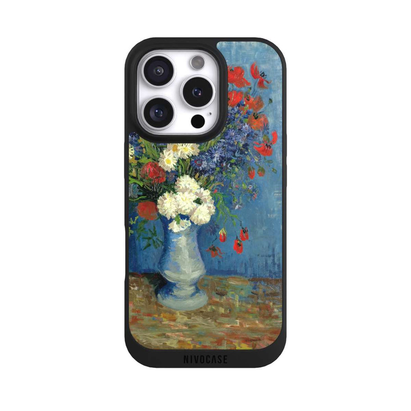 iPhone 16 Pro NIVOpure Still Life Vase with Cornflowers and Poppies by Vincent Van Gogh