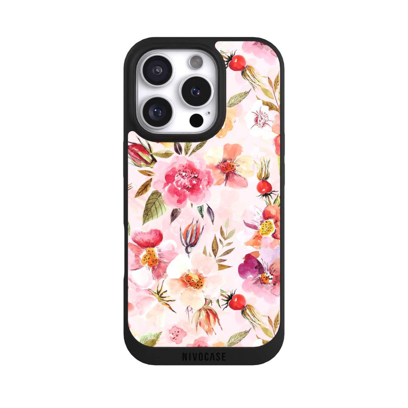 iPhone 16 Pro NIVOpure Papier Peint Rose Musquée Printemps Rose