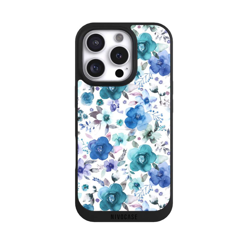 iPhone 16 Pro NIVOpure Winter Floral Bouquets Blue