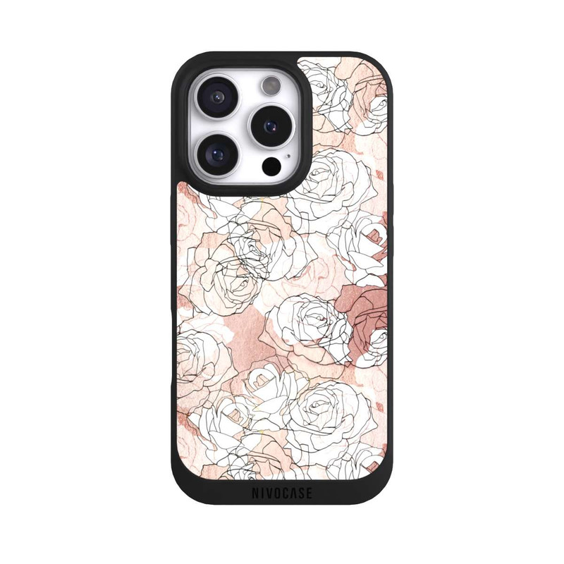 iPhone 16 Pro NIVOpure Blooming Roses Line Art