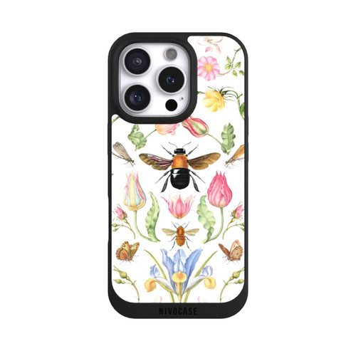 Apple iPhone 16 Pro NIVOpure Wildblumen mit Biene weiß