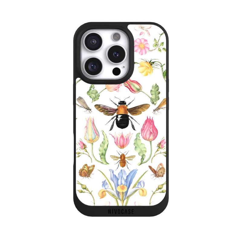 iPhone 16 Pro NIVOpure Wildblumen mit Biene weiß