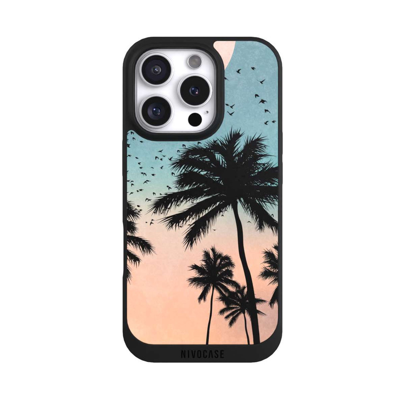 iPhone 16 Pro NIVOpure Sonnenaufgang Palmen