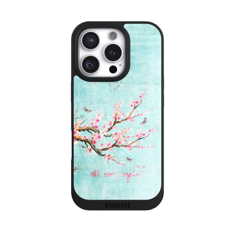 iPhone 16 Pro NIVOpure Kirschblütenbaummuster Blau