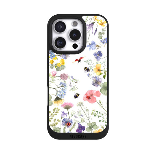 Apple iPhone 16 Pro NIVOpure Bunte Frühlingsblumen und Bienen
