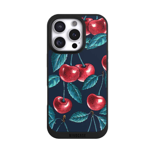 Apple iPhone 16 Pro NIVOpure Cherries Dark Pattern