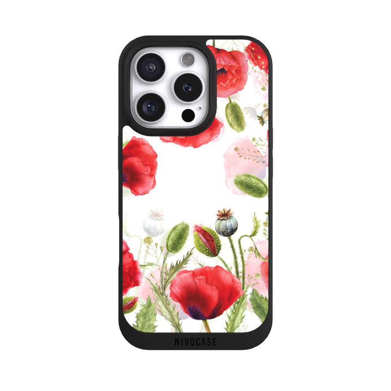 iPhone 16 Pro NIVOpure Cadre coquelicots