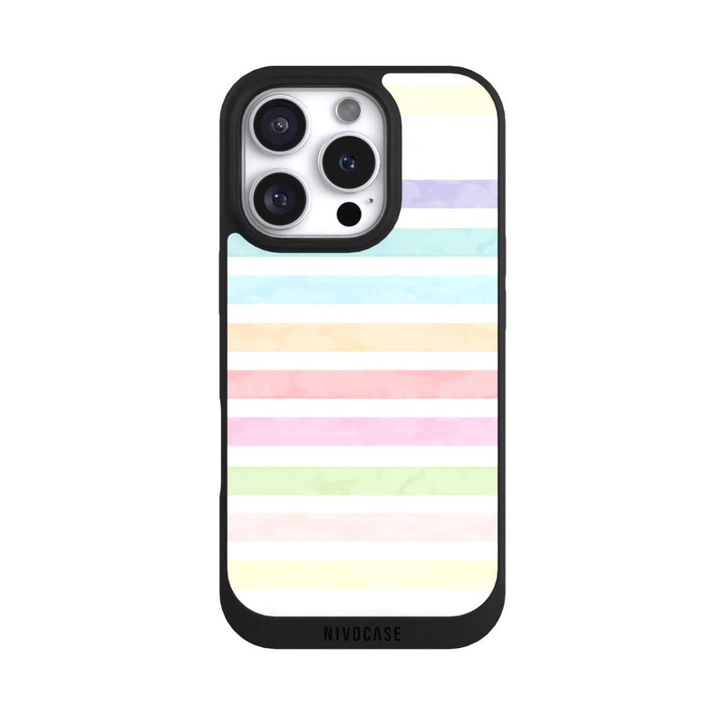 iPhone 16 Pro NIVOpure Regenbogenfarbene Streifen