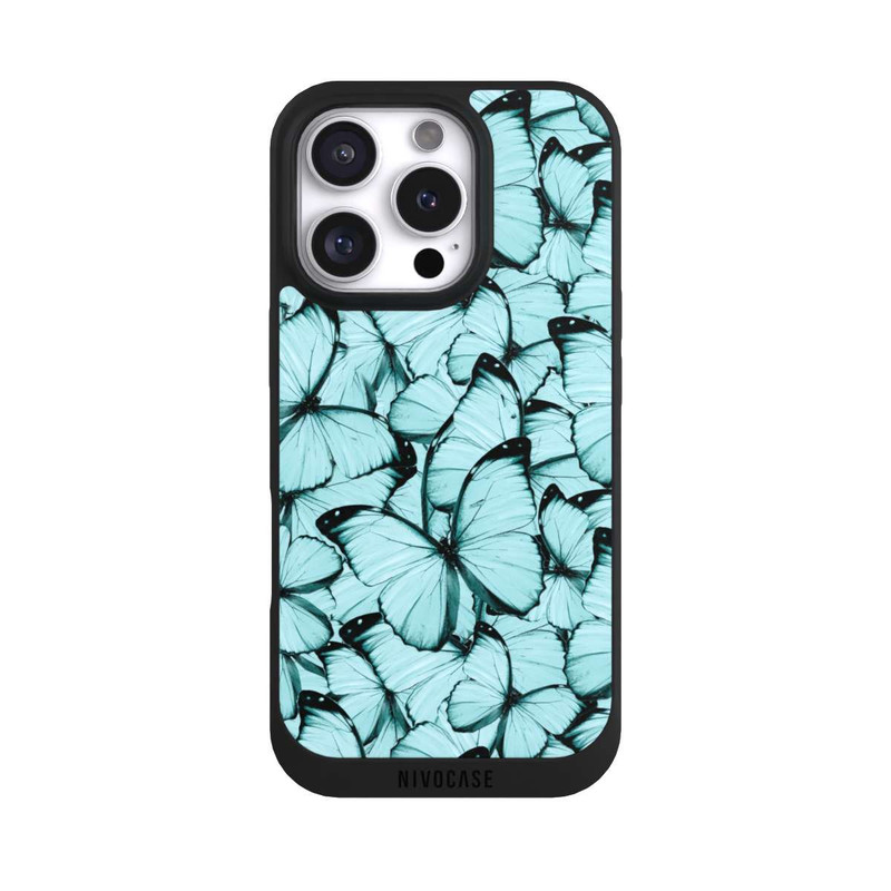 iPhone 16 Pro NIVOpure Teal Butterflies