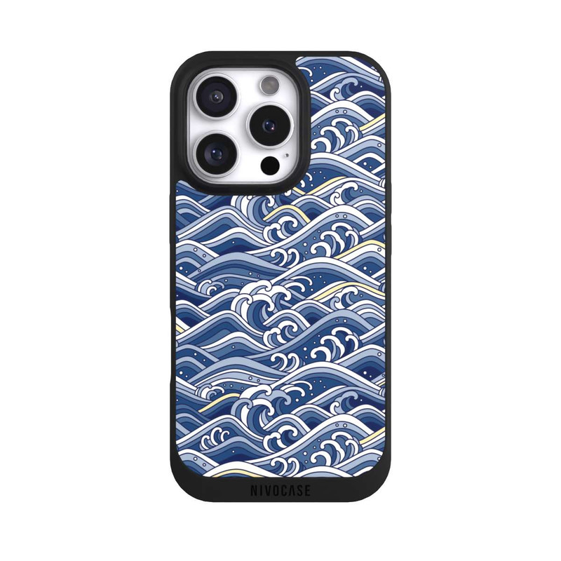 iPhone 16 Pro NIVOpure Vagues bleues kanagawa
