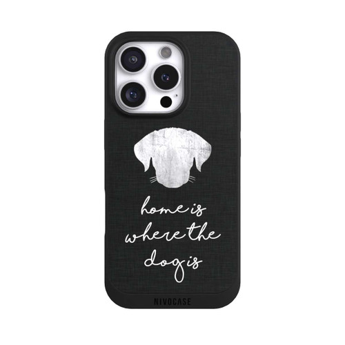 Apple iPhone 16 Pro NIVOpure Home Is Where The Dog Is - White on Black