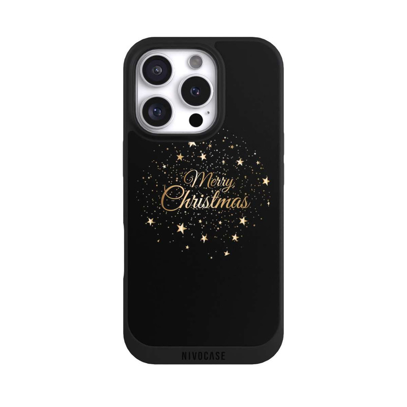 iPhone 16 Pro NIVOpure Merry Christmas Gold Stars