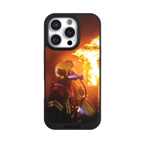 Apple iPhone 16 Pro NIVOpure Firefighter Looking Up Explosion