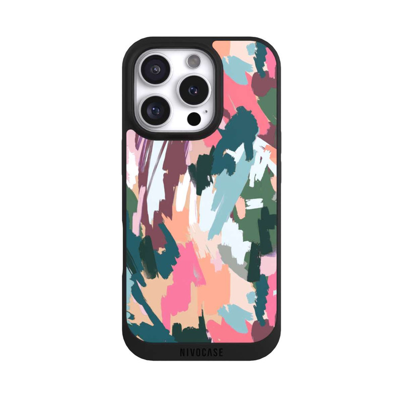 iPhone 16 Pro NIVOpure Abstrakte künstlerische Textur Rosa