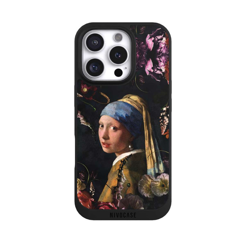 iPhone 16 Pro NIVOpure Fille avec une boucle d'oreille en perles Roses