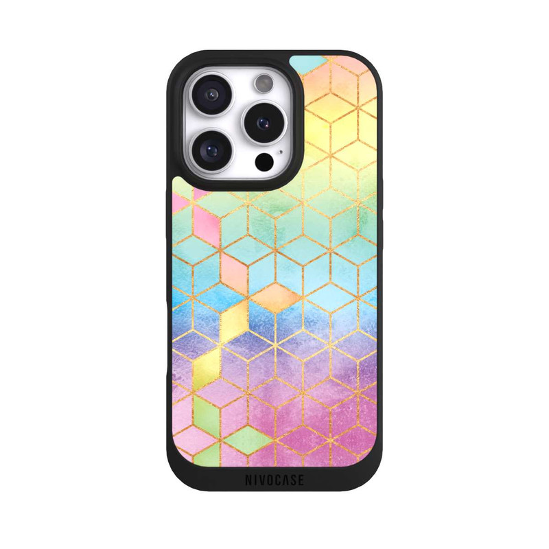 iPhone 16 Pro NIVOpure Cubes Arcs-en-ciel
