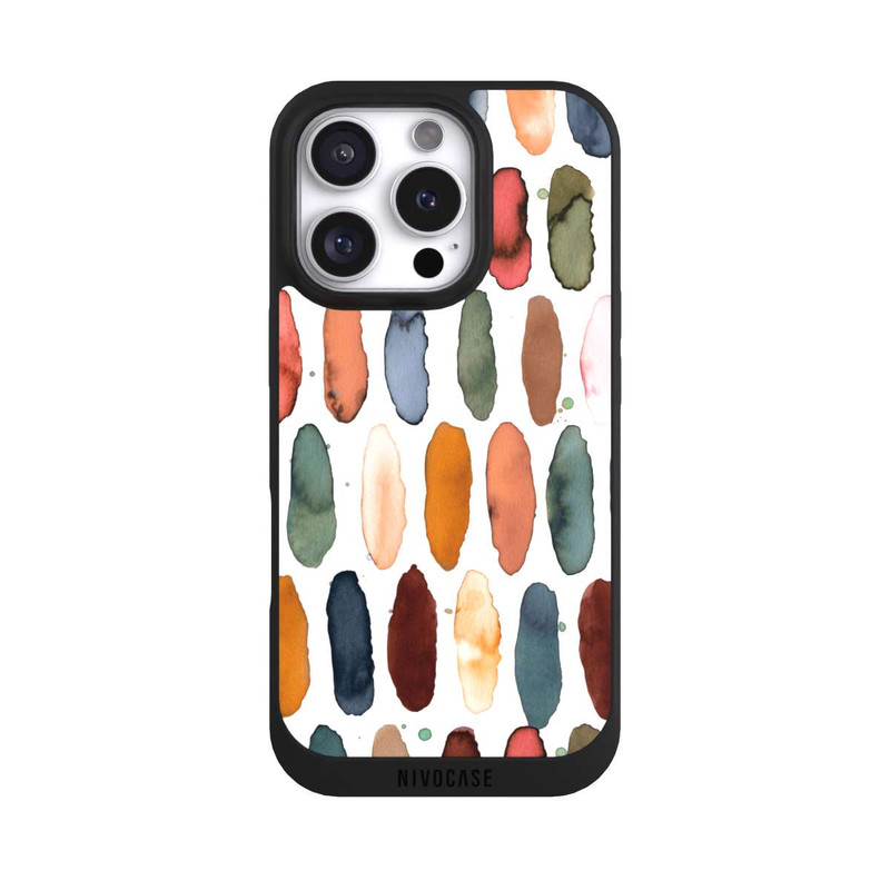iPhone 16 Pro NIVOpure Watercolor Dashes Mineral Terracotta