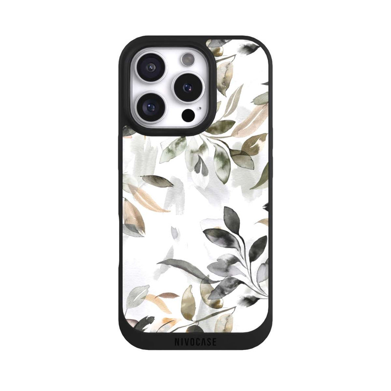 iPhone 16 Pro NIVOpure Feuilles neutres à l’aquarelle