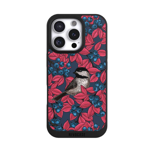 Apple iPhone 16 Pro NIVOpure Blueberries And Birds On Navy